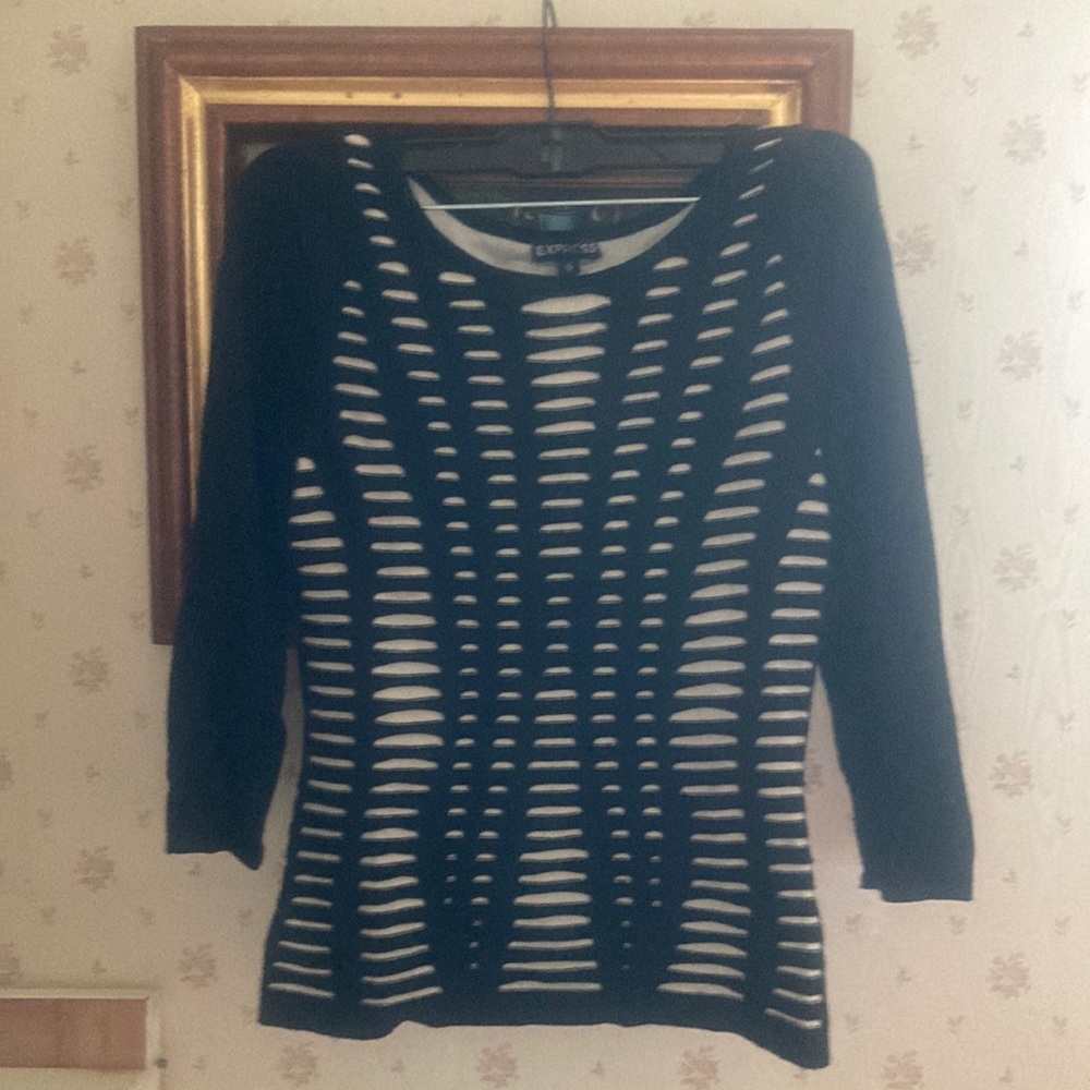 Express light black sweater